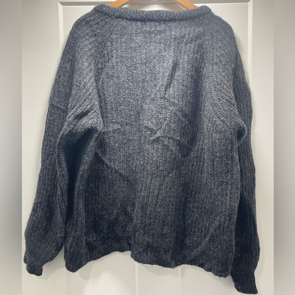 Arancrafts Ireland 100% Wool Crew Neck Sweater Grey Size XXL - Unisex jumper - Picture 3 of 10